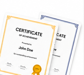 Certificates product examples